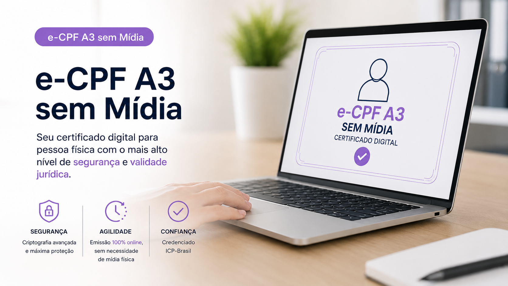 Certificado Digital e-CPF A3 sem Midia